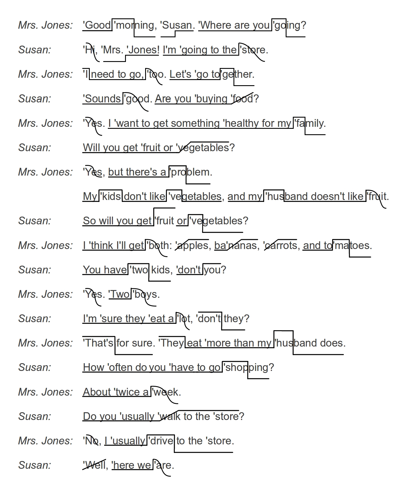 Final exam dialog
