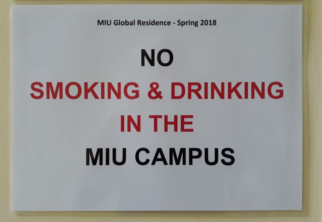 no smoking and drinking